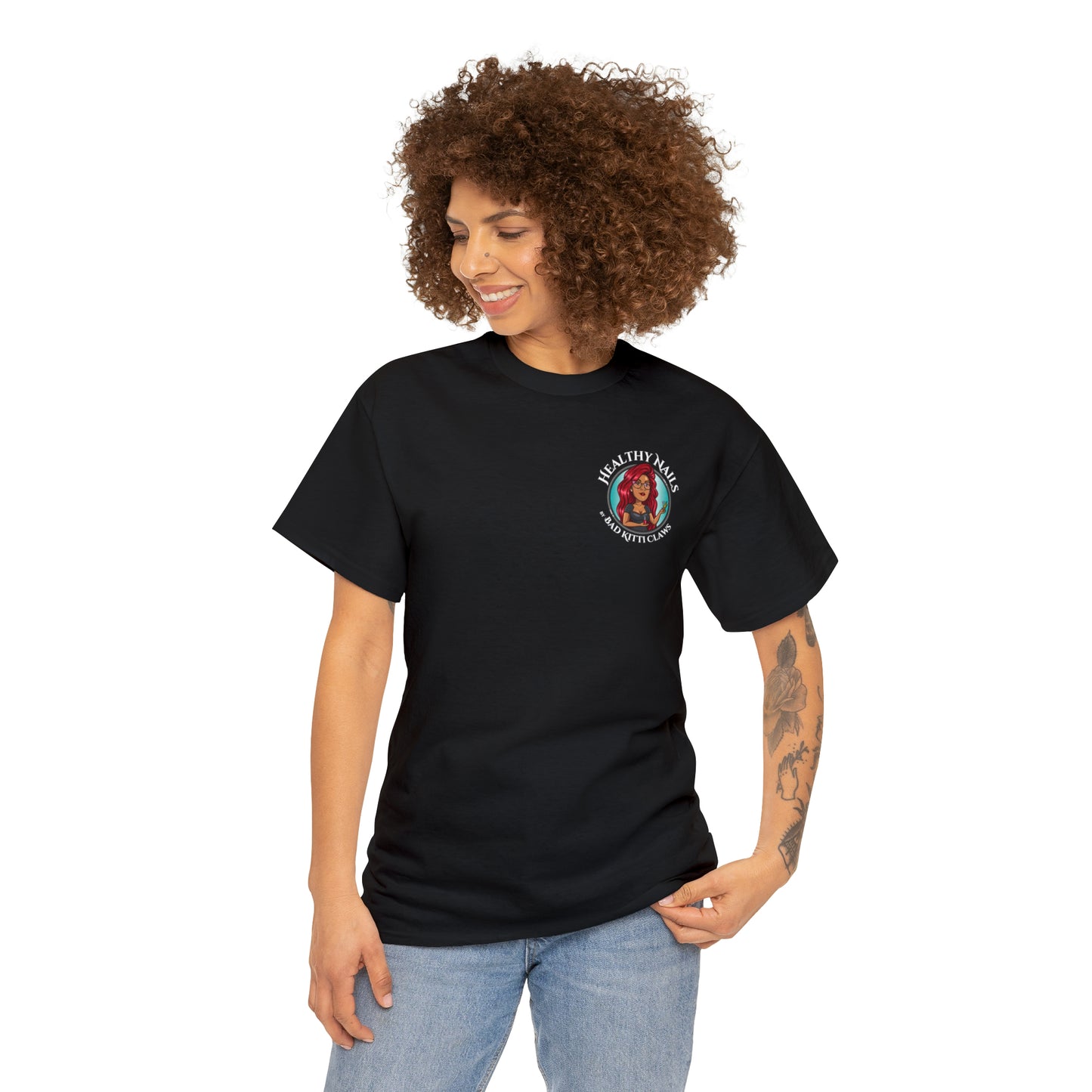 Unisex Heavy Cotton BKC Logo Tee - Bad Kitti Claws