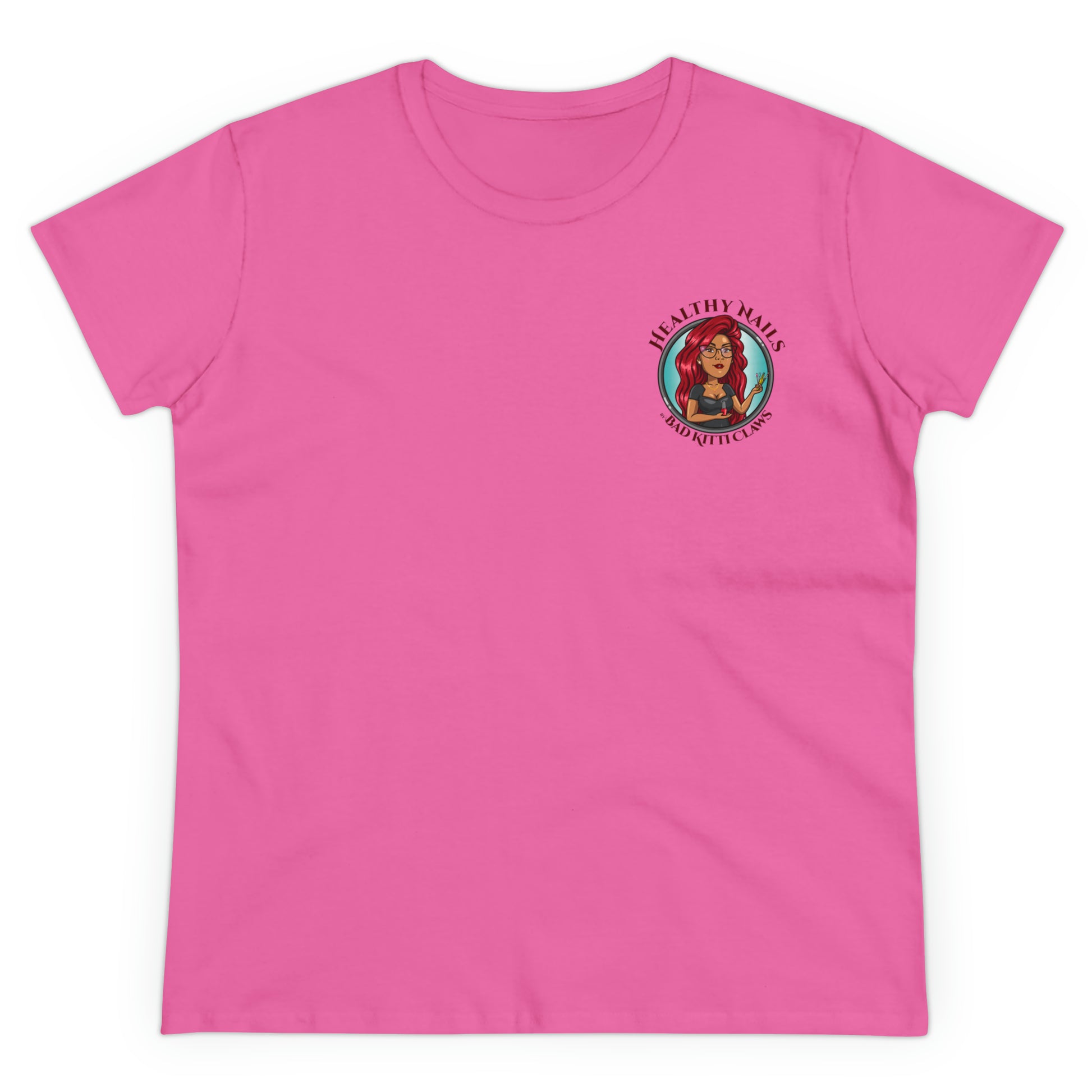 BKC Women's Midweight Cotton Tee (Front Logo Only) - Bad Kitti Claws