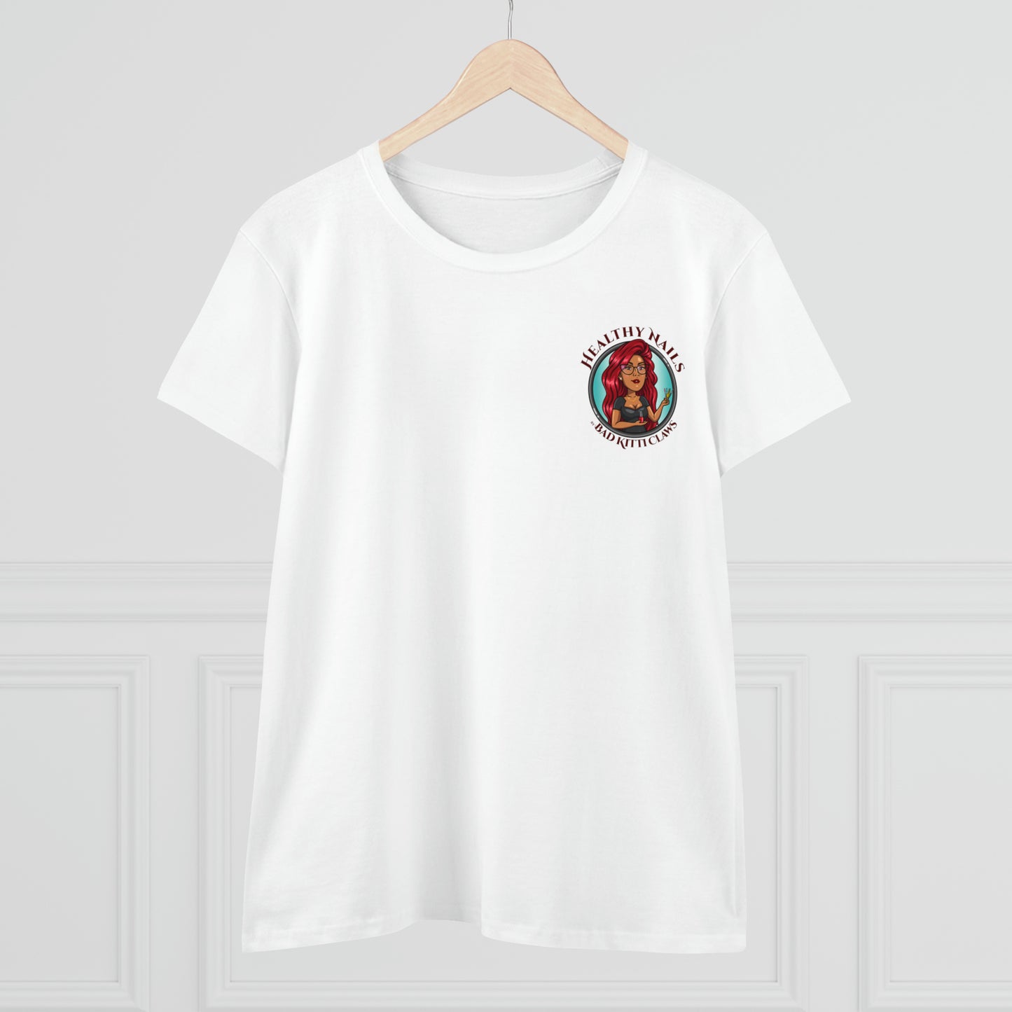 BKC Logo Women's Midweight Cotton Tee - Bad Kitti Claws