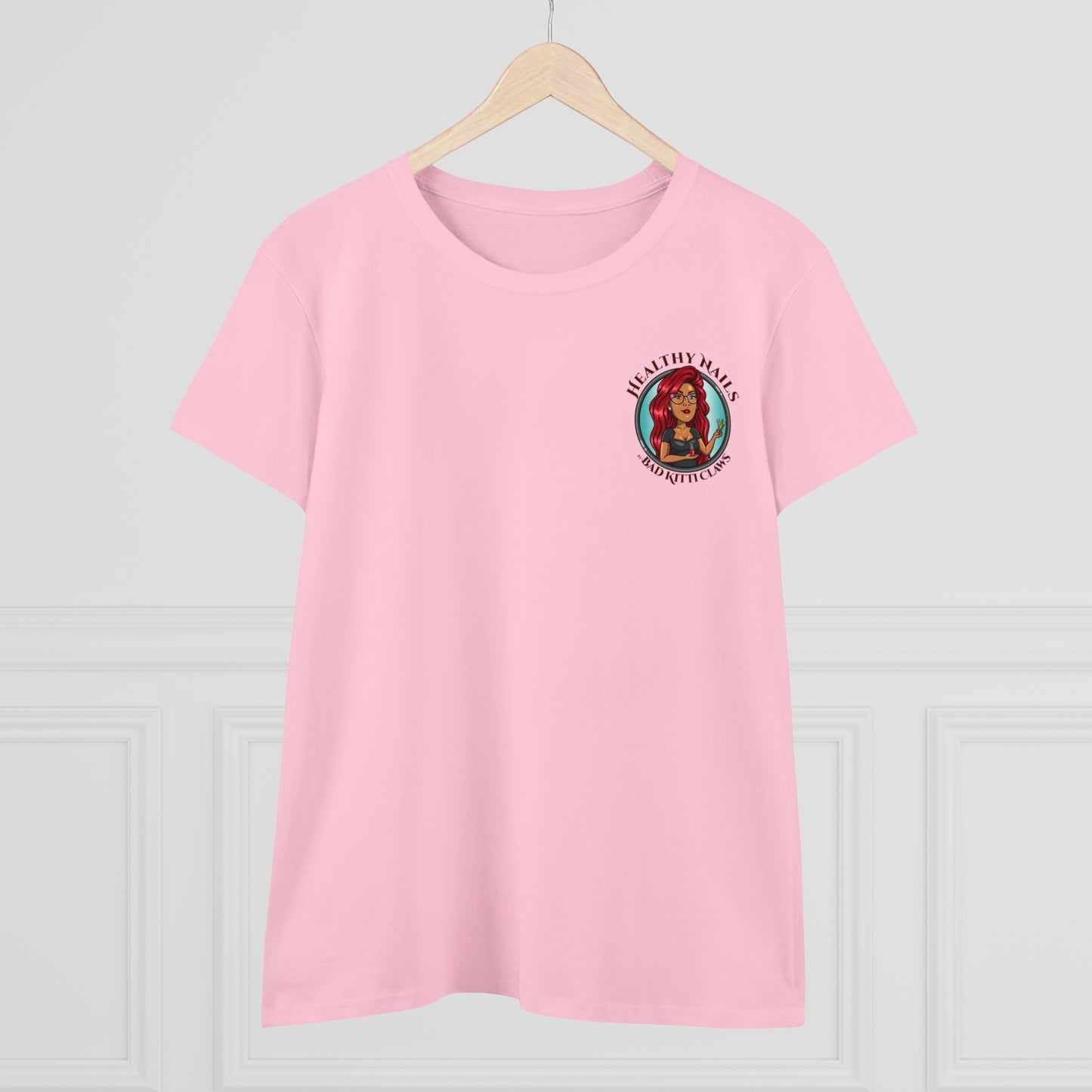 BKC Logo Women's Midweight Cotton Tee - Bad Kitti Claws