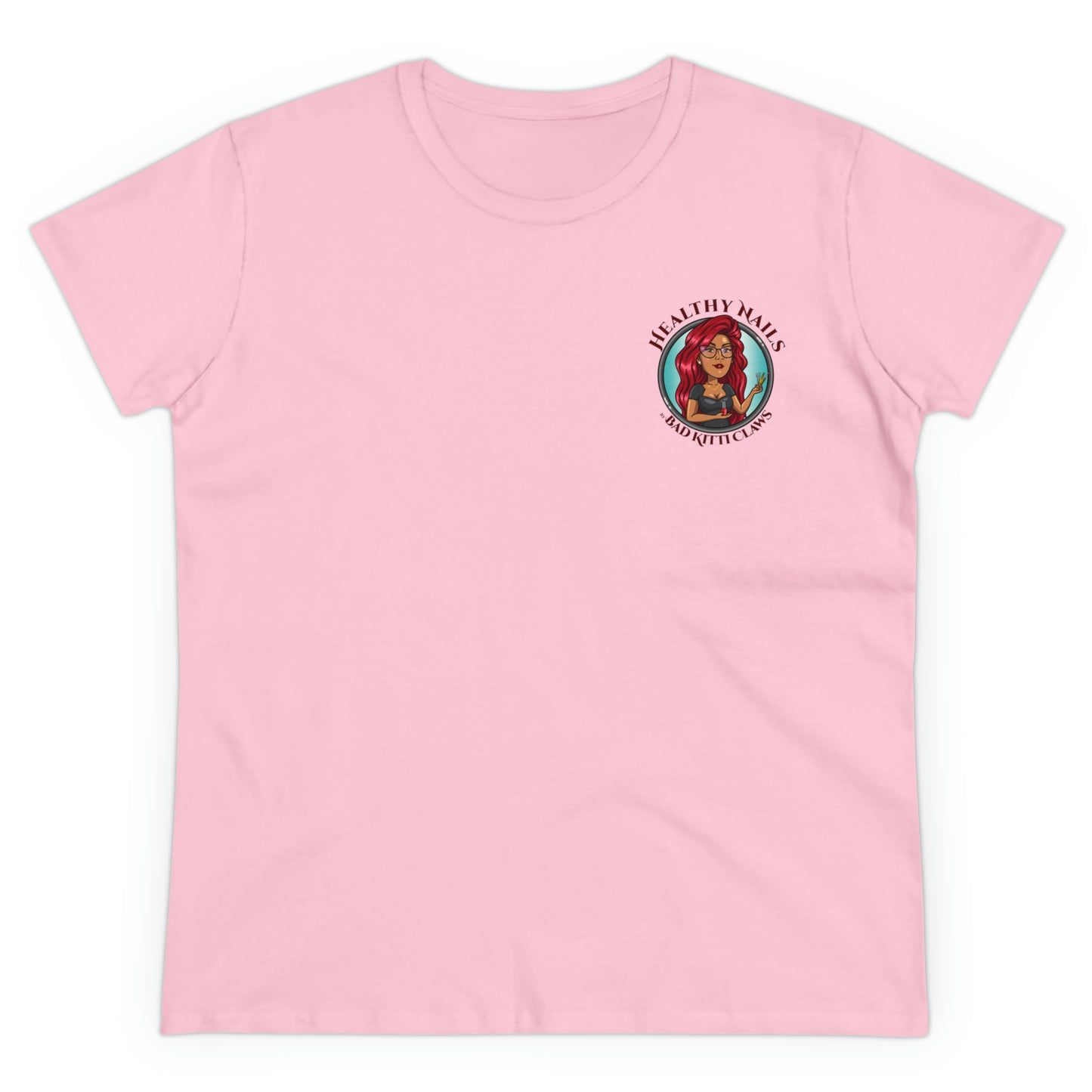 BKC Logo Women's Midweight Cotton Tee - Bad Kitti Claws