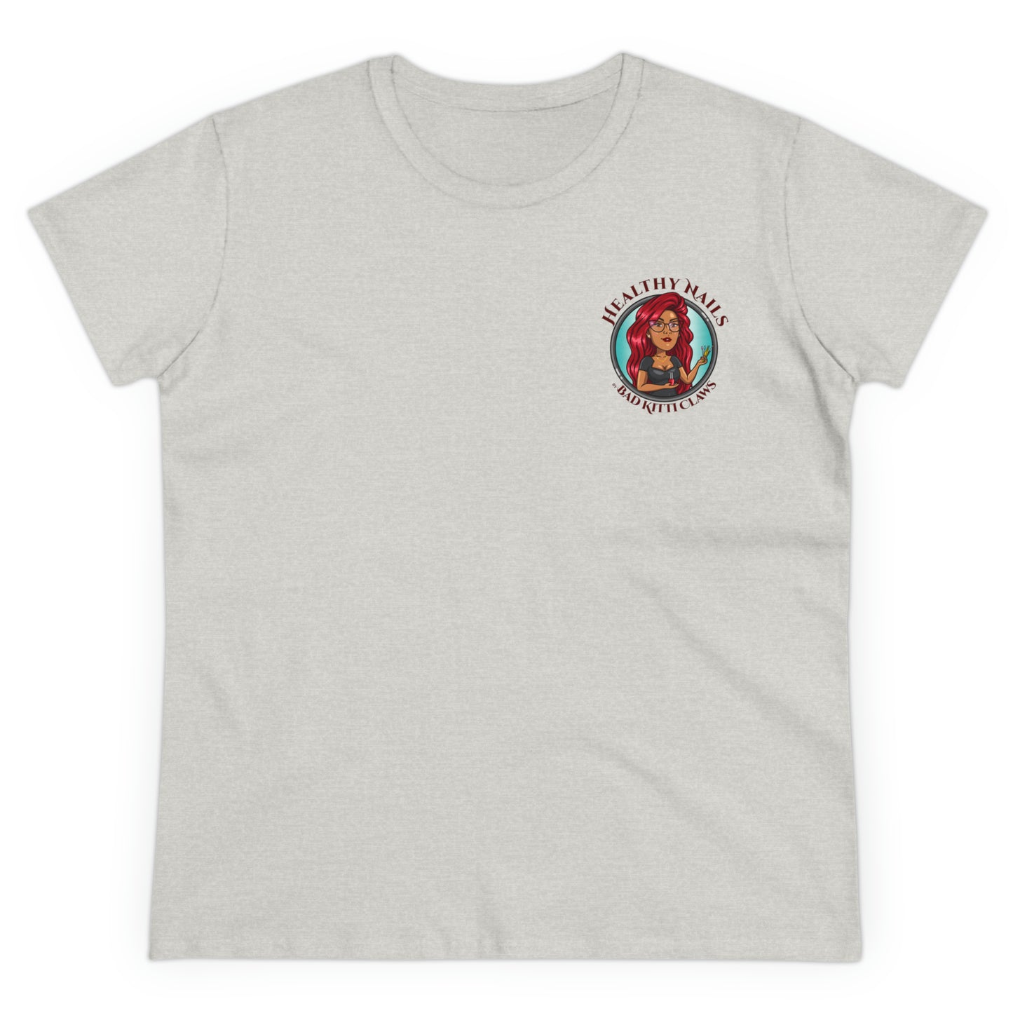 BKC Logo Women's Midweight Cotton Tee - Bad Kitti Claws