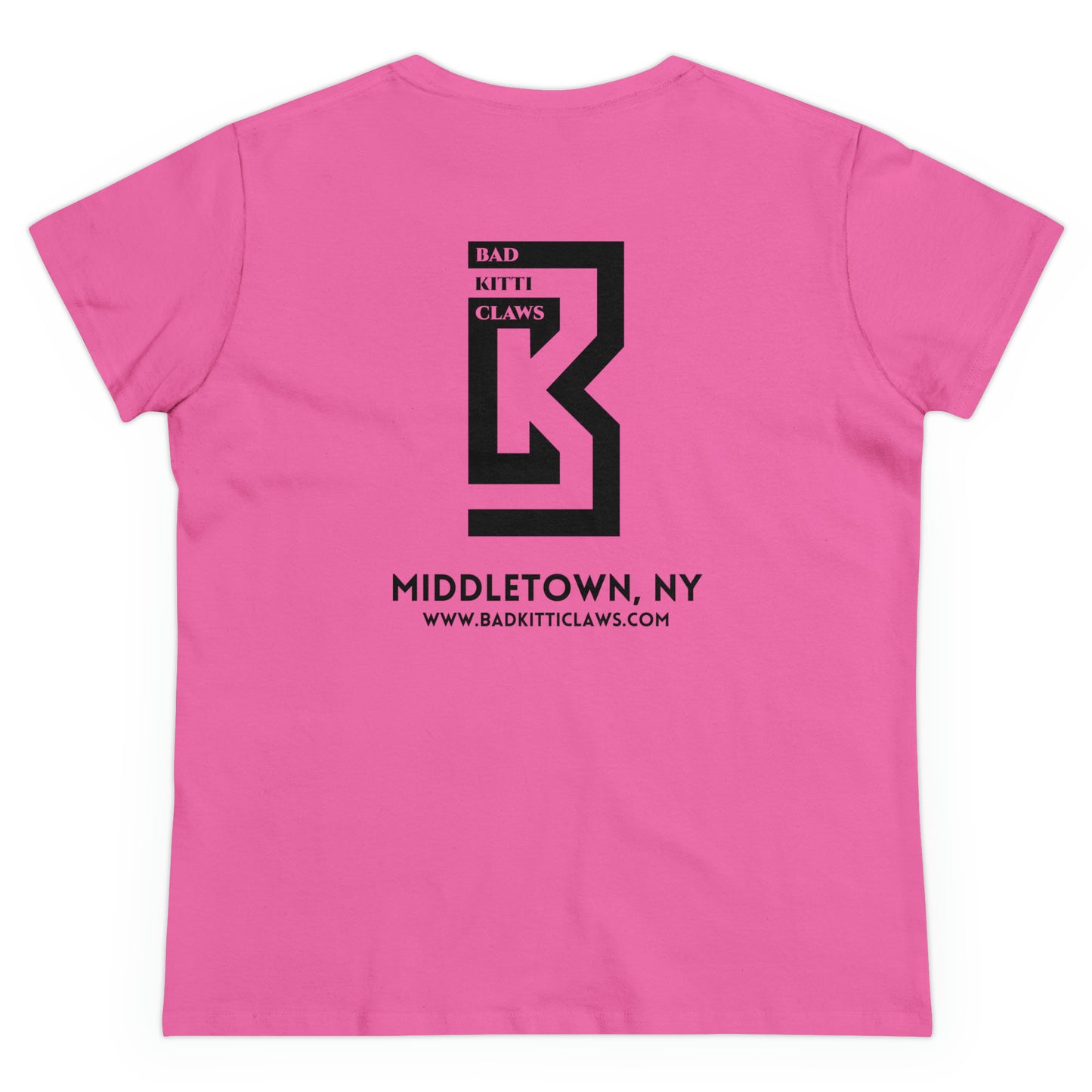 BKC Logo Women's Midweight Cotton Tee - Bad Kitti Claws