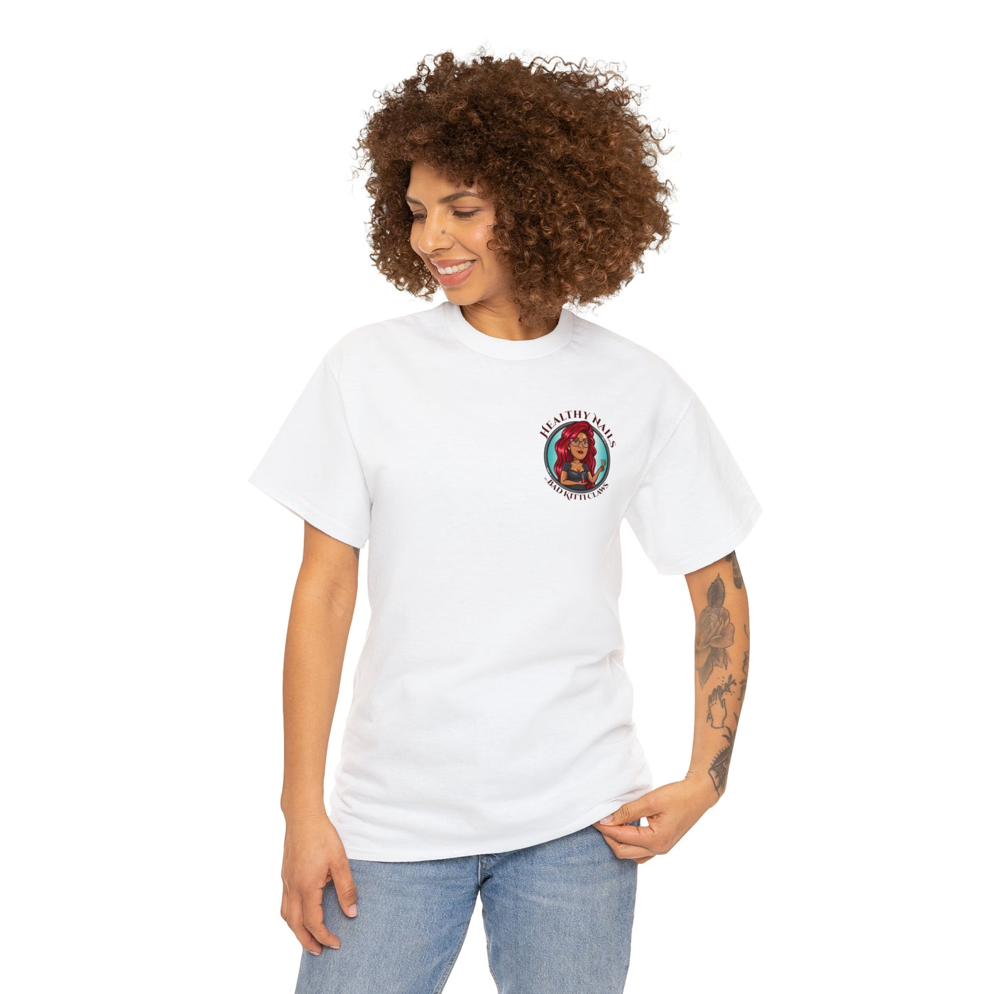 Unisex Heavy Cotton BKC Tee (Front Logo Only) - Bad Kitti Claws