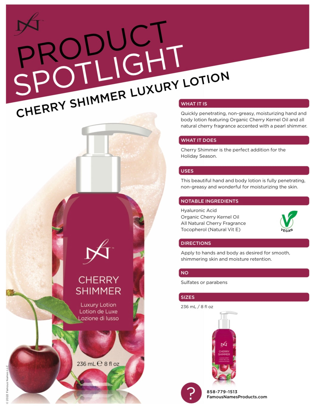 Cherry Shimmer Lotion | Famous Names Products - Bad Kitti Claws